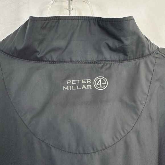 Peter Millar E4 Wind Golf Jacket 1/4 Zip Gray w/ Pocket Mens XL Shirt - Picture 5 of 8